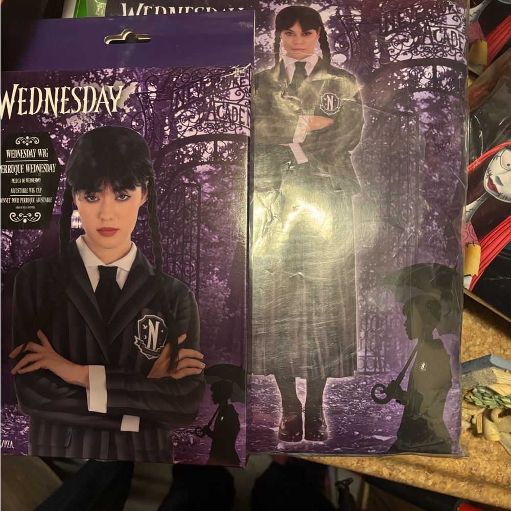 Wednesday Addams Costume with Wig